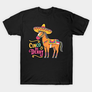 Cinco De Derby  Horse Racing derby Party sombrero Derby T-Shirt